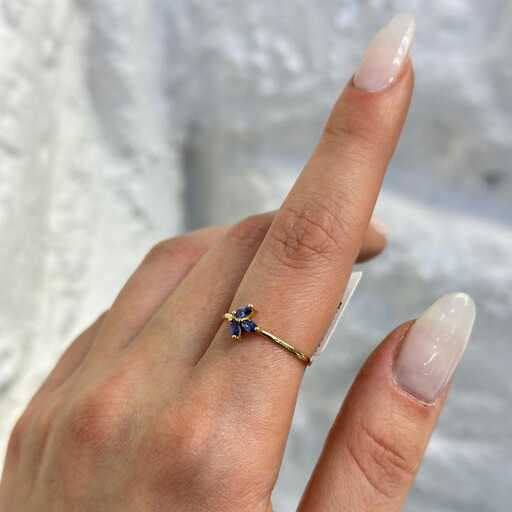 انگشتر طلا زنانه گل لاله