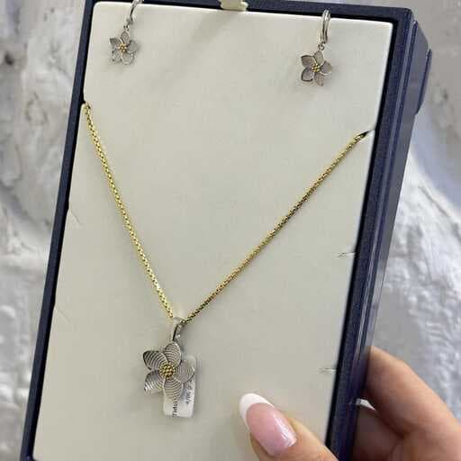 نیم ست زنانه طلا فلورا