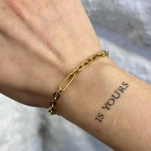 دستبند طلا زنجیری هرمس