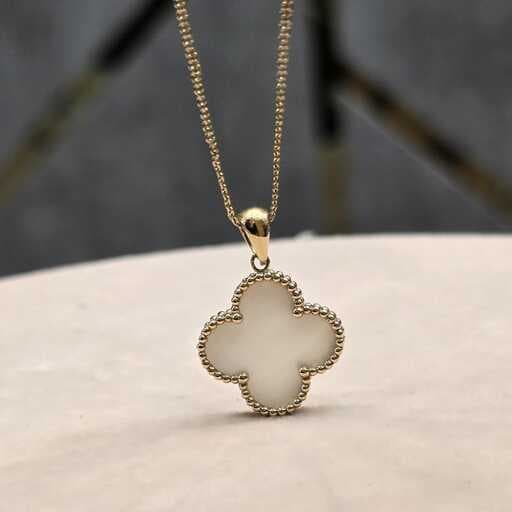 آویز طلا زنانه ون کلیف صدفی