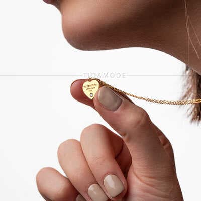 پلاک طلا قلب تیفانی کد T200