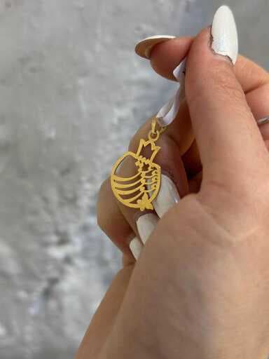 پلاک طلا زنانه انار عشق