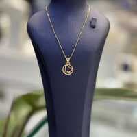 پلاک طلا کادویی قلب و LOVE