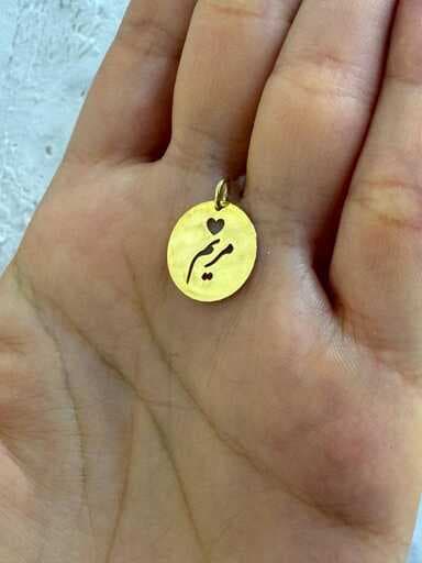 پلاک طلا سفارشی اسم مریم سکه ای