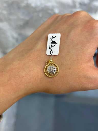 پلاک طلا زنانه ورساچی دو رنگ فیوژن