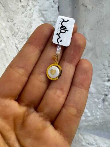 پلاک طلا کادویی قلب صدفی