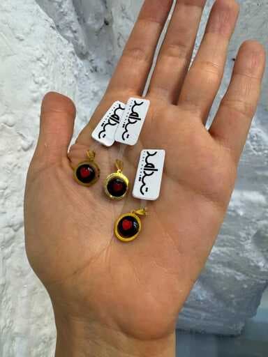 پلاک طلا کادویی قلب صدفی کد2