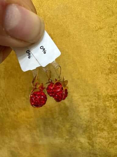 پلاک طلا کادویی انار سوارفسکی کد1