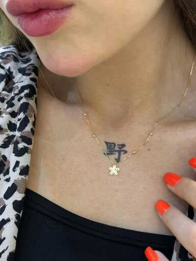 گردنبند طلا کادویی ستاره پولکی ایتالیایی