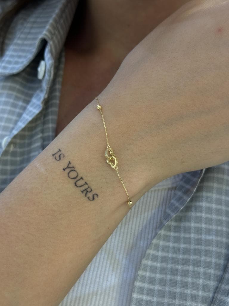 دستبند طلا کادویی قلب بولگاری ایتالیایی