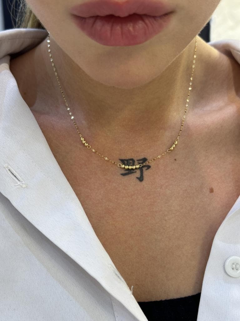 گردنبند طلا کادویی لوکس و گوی ایتالیایی