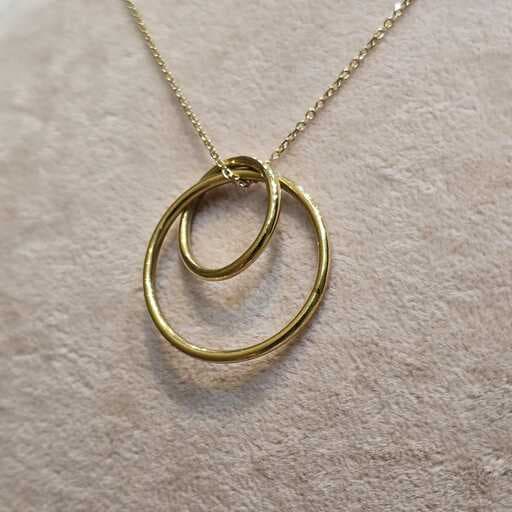 آویز طلا زنانه حلقه تو در تو