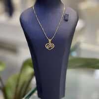 پلاک طلا کادویی قلب مواج